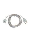 INDRICO 2 Pin Male Female Socket Flexible Flat Cable Wire Extension Cord for Multi-Purpose Use Home Wall Décor, Diwali Christmas Decoration White PVC (Pack of 2, 10 Meter Wire)