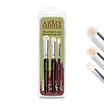 The Army Painter Masterclass Drybrush Set, 3 Sizes Hobby Goat Hair Brush: 15mm Mighty Drybrush, 12mm Moderate, 7mm Miniature Drybrush For Tabletop Roleplaying