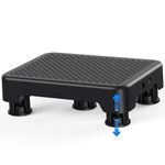 SPACELEAD Mobility Step Stool for Adults & Seniors, Indoor/Outdoor Portable Stair Assist, Anti-Slip Bathroom Step Stool, Platform Step for Kitchen, Office, and Bedroom, 600lbs Capacity, Black-Black