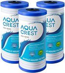 AQUA CREST AP810 Whole House Water Filter Replacement for 3M® Aqua-Pure AP810, AP801, AP811, Whirlpool® WHKF-GD25BB, WHKF-DWHBB, 5 Micron, 10" x 4.5", Well & Tap Water Filter, Pack of 3