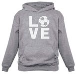 TeeStars - I Love Soccer - Gift for Soccer Players/Fans Women Hoodie Medium Gray