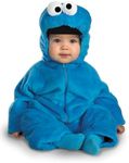 Cookie Monster Deluxe Two-Sided Plush Jumpsuit Costume (12-18 Months) Blue