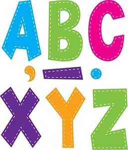 Teacher Created Resources Multi Bright Stitch 7" Fun Font Letters