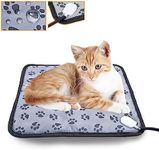 Pet Electric Heating Mat, Electric Heating Bed Mats for Dog and Cat in Winter, Electric Heating Pad for Pets, 45 x 45 cm with Three Gear Adjustment, Waterproof, Scratch-Proof and Tear Resistant