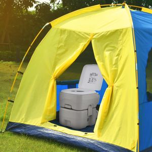 COSTWAY 20L Portable Camping Toilet – Outdoor Travel Commode