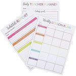 Substitute Teacher Notepad, Lesson Planner, Behavior Pads (7.5 x 10 In, 3 Pack)