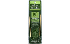 Clover Takumi Bamboo Circular 16-Inch Knitting Needles, Size 3