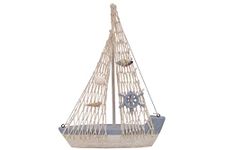 KandyToys Nautical Home Decor 28cm Wooden Trawler Boat Ornament