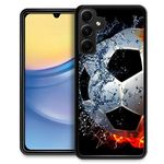 CARLOCA Compatible with Samsung Galaxy A15 5G Case,Sizzling Soccer Mate Pattern Ultra Protection Shockproof Soft Silicone TPU Non-Slip Back for Samsung Galaxy A15 5G