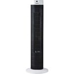 Lorell 00075 Tower Floor Fan, 30.2" x 9.5" x 9.5", Black, Silver