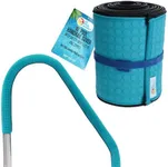 U.S. Pool Supply 10-Foot Pool Handrail Cover with Safety Grip Sleeve & Zipper - Teal Blue Neoprene Slip Resistant Hand Rail Grip - Anti-Slip Comfort Railing Cover, Reduces Risk of Slipping or Falling