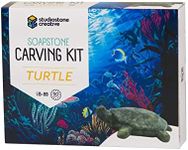 STUDIOSTONE CREATIVE DIY Arts & Crafts Carving Kit Kids Adults Turtle Sculpture Soapstone