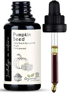 Aroma Tierra Pumpkin Seed Oil - 100% Pure Organic Cold Pressed Food Grade - For Hair Growth, Face, Skin - 30ml