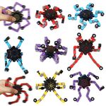 8Pcs Transformable Fidget Spinners for Kids&Adults, Deformable Chain DIY Robot Spinners Fingertip Stress Relief Sensory Fidget Toys for Kids, Fingertip Gyros Toy for ADHD Autism Gifts for Kids