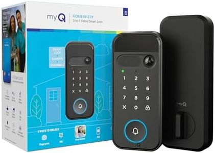 myQ Secure View™ 3-in-1 Smart Lock with 2K HDR Video Doorbell Camera, Face Access, Fingerprint Access, PIN & App Control — Intelligent Entry with Built-in Camera, Color Night Vision & Two-Way Audio