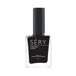 SERY Colorflirt Glossy Finish, Quick Dry, High Coverage, Chip Resistant, Long Lasting Nail Polish for Women Charcoal Black - 10 ML