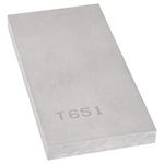 6061 T651 Aluminum Sheet Metal 6 x 12 x 1Inch (25.4MM) Flat Plain Thickened Aluminum Plate Covered with Protective Film, Heat Treatable Rectangle 1.0" Thick Aluminum Metal Plate for Industrial