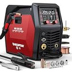 ARCCAPTAIN iControl MIG205 Pro MIG Welder 205A 110V 220V Gas MIG/Gasless Flux MIG/MMA Stick/Lift TIG/Spot Welding/Spool Gun Aluminum Welding Machine, 6 in 1 Professional Welder Machine, APP Control