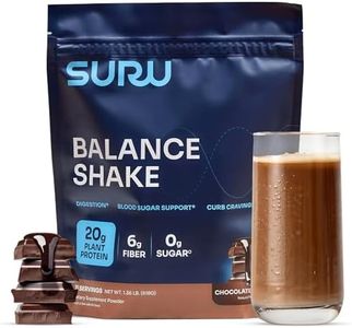 Suru Balance Shake All-in-One w/ 20g Protein, 140 Cal, 6g Fiber, Low Glycemic + Vitamins, Chocolate, 15 Servings