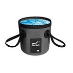 Folding Water Bucket, 20L Portable Collapsible Bucket Water Carrier Storage Wash Bin Camping Storage Container for Traveling Hiking Fishing Boating Gardening Car Washing(Black)