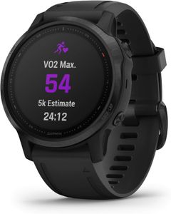 Garmin Fenix 6X Pro Multisport GPS Watch – Mapping, Music, Black Band