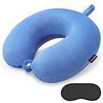 Gosider Neck Pillows for Travel Comfortable Travel Pillow Memory Foam U Shape Support Neck and Head Portable Neck Pillow Suitable for Airplane, Trains, Car Travelings, Sky Blue