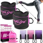 WALITO Ankle Resistance Bands with Cuffs, Ankle Bands for Working Out, Ankle Straps for Women, Exercise Bands for Legs and Butt, Booty Workout Equipment for Kickbacks Hip Fitness Training