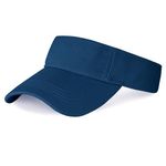 Marrywindix 1 Piece of Navy Blue Sport Wear Athletic Visor Sun Sports Visor Hat Visor Adjustable Cap for Women and Men (One Size)