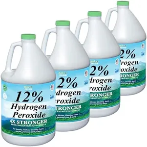 Nature's Freedom Hydrogen Peroxide 12%, 4 Gallons, Purified Water and Food Grade H2O2 Only