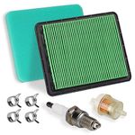 HOODELL GCV160 Air Filter Tune Up Kit for Honda GCV190 GC190 GC160 GX100 Engine HRC216 HRR216 HRR2169VKA HRX217 Lawn Mower, Replace GCV160 Spark Plug 17211-ZL8-023 Air Cleaner