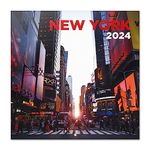 Grupo Erik New York Wall Calendar 2024 12" x 12" | 12 Month Planner | Square Wall Calendar 2024 | Family Planner Calendar 2024 | New York Calendar 2024 | New York Gifts | + 4 Bonus Months