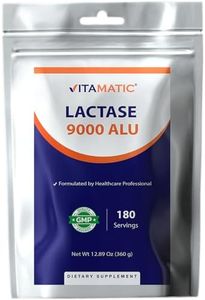 Vitamatic Lactase Enzyme Powder – 9000 ALU Per Serving – 180 Servings – Supports Lactose Digestion, Non-GMO, Gluten Free