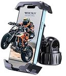 WOCBUY Bike Phone Mount, [Innovative Knob Clamp] Motorcycle Phone Mount, Bicycle Phone Holder for MTB/Scooter Compatible with iPhone 15 Pro Max/14/13/12 and More 4.7"-6.8" Cellphones