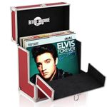 Retro musique 12 Inch Vinyl Record Storage with 40 12" Outer Sleeves | Vinyl Storage Box with Unique Front Flap Opening | LP Storage Boxes Holds up to 40 LP's | Record Box Perfect for Your Vinyls