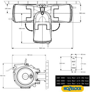 Hozelock Auto Reel Retractable Hose System – 20m Garden Hose