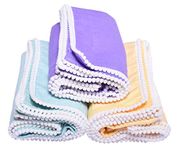 MK Handicraft (PurpleCrown), pack of 3pieces Lacy Multicolor pure breathable cotton and high absorbent Cribsheet for Newborn Babies, swaddler cum comforter for Infants.(Children: M, 75cmx65cm, Purple)