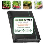 MYPURECORE Heavy Duty Weed Control Membrane Fabric - Ground Cover for Landscaping, Driveways, Patios, Flower Beds - Ideal for Garden, Artificial Grass, Gravel Underlay, Planters (3.2m x 5m)