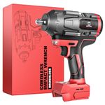 Cerycose Cordless Impact Wrench 1/2 inch for Milwaukee 18V Battery, 900Ft-lbs (1200N.m) Brushless High Torque Impact Gun (No Battery)