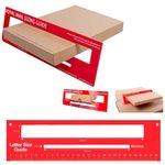 SHAFAH - Mail PPI Letter Size Guide Ruler Post Office Postal Price Postage in Red