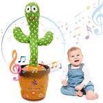 Ava's Toys Dancing Cactus Toy – Talking Cactus Toy for Boys and Girls – Volume Control Singing Cactus Toy– Singing, Dancing, Voice Recording Plush Learning Toys