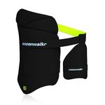 moonwalkr Thigh Guard 2.0 Protective Gear for Batter’s Height (4’9”- 5’3”) Cricket Thigh Pad Cricket Accessories & Equipment Safeguarding Both Your Outer and Inner Thighs Black (Small, Left Hand)