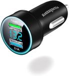 Ronnaquetta Car Charger Voltage Display Phone Car Charger Wide Voltage USB Car Charger Fast Charge Cigarette Lighter USB Charger Car Charger Adapter Compatible with Cars Phones and Pad (Super + 3.1A)