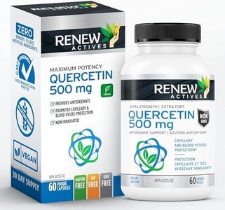 Renew Actives Quercetin 500mg Max Potency Natural Bioflavonoid - Promotes Powerful Antioxidant - Neutralize Free Radicals, Protect Blood Vessels - 60 Capsules