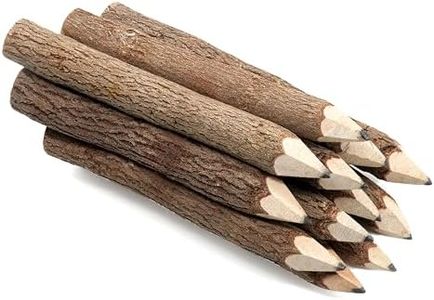 BSIRI Black 3 Inch Mini Pencils Wood of 12 in Pack Tree Bark Favors in Wooden Rustic Twig Pencils Unique Camping Gifts Lumberjack Decorations Party Supplies Novelty Gifts Natural Pencil for Kids