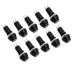 Electronic Spices Momentary Push To On Button Black Color Horns Switches Pack Of 10pcs