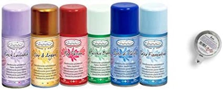 6 Profumo Deodorante Tessuti Abiti Tende DIVANI Speciale LAVANDERIE igiensoft Idea Regalo Natale 150 ml Omaggio Capsula Rampi Per Cassetti