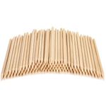 100PCS Orange Sticks for Nails - Wooden Cuticle Pusher & Remover Set - Non-Toxic, Skin-Safe - Wood Tools for Manicure & Pedicure - Disposable Set Useful for Home & Salon - Won't Break Easily