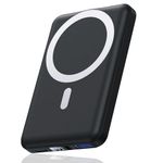 AOGUERBE Magnetic Wireless Portable Charger, 10000mAh Wireless Power Bank PD 22.5W Fast Charging with USB-C LED Display Mag-Safe Battery Pack Compatible for iPhone 16/15/14/13/12/Pro/Mini/Pro Max