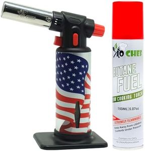 Jo Chef Kitchen Torch With Butane included, Refillable Butane Torch, Creme Brulee Torch, Blow Torch Lighter gun With Safety Lock & Adjustable Flame, Culinary Cooking Torch for Food, Limited Edition