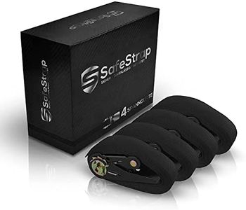 SafeStrap Ratchet Strap - Tie Down Straps with 3500 lbs Capacity - 20 ft Long - Set of 4 - EN 12195-2 Compliant - Test Winner (Black)